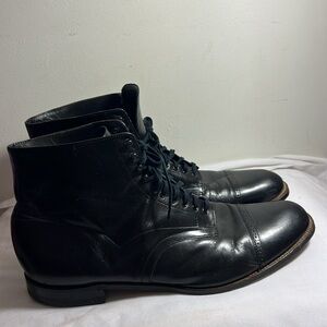 Stacy Adams Madison Black Leather Cap Toe High Top Dress Boots Men’s Size 14D